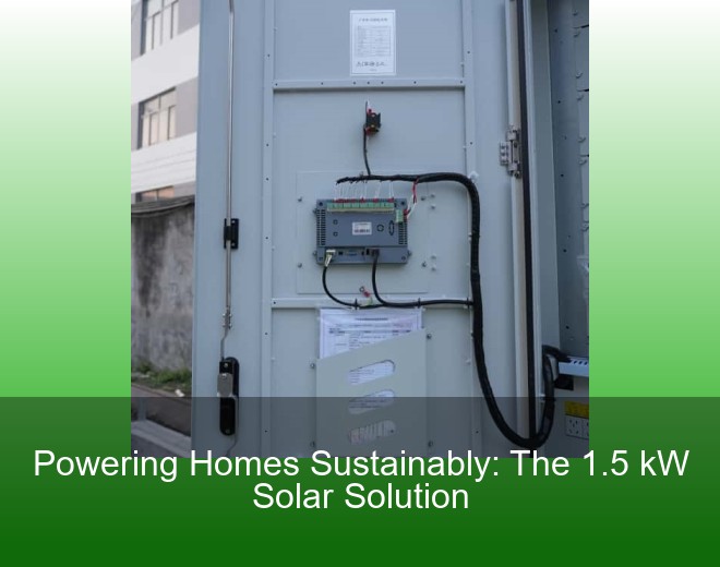 Powering Homes Sustainably: The 1.5 kW Solar Solution